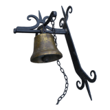 Cloche bronze fer forgé
