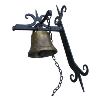Bronze wrought iron bell