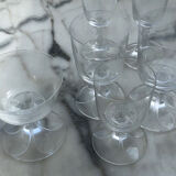 Set of Lalique stemmed glasses