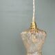 Suspension tulipe vintage en verre ambré