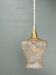 Vintage tulip pendant light in amber glass