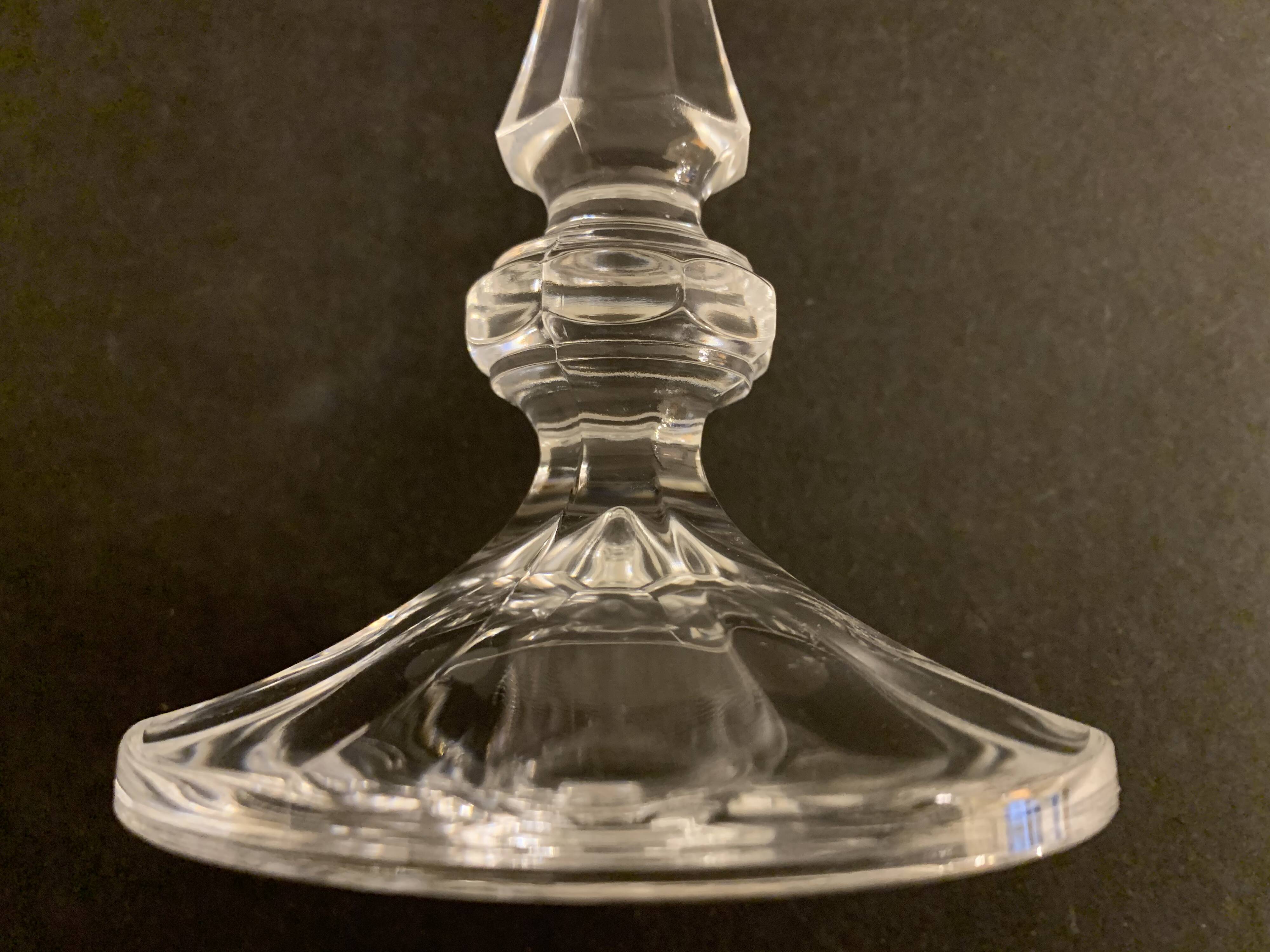 Pair of Arques crystal candlesticks