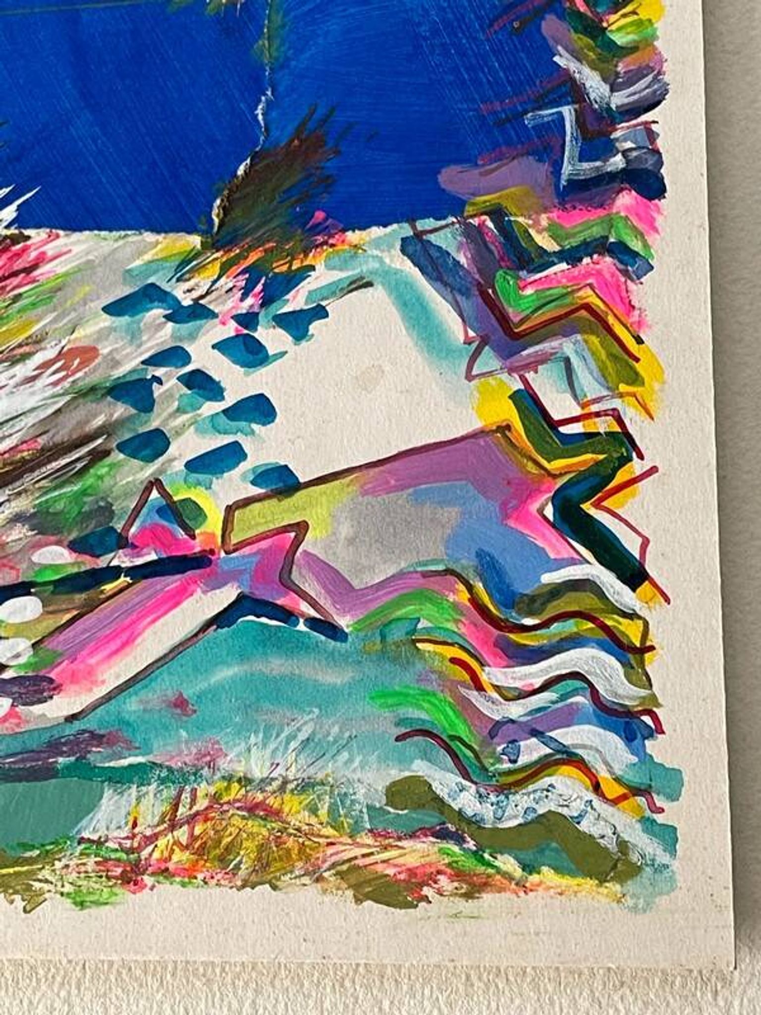 Tableau collage "Voyage en Mer" - 32x30.5 cm