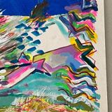 Collage painting "Sea Voyage" - 32x30.5 cm