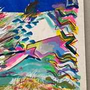 Tableau collage "Voyage en Mer" - 32x30.5 cm