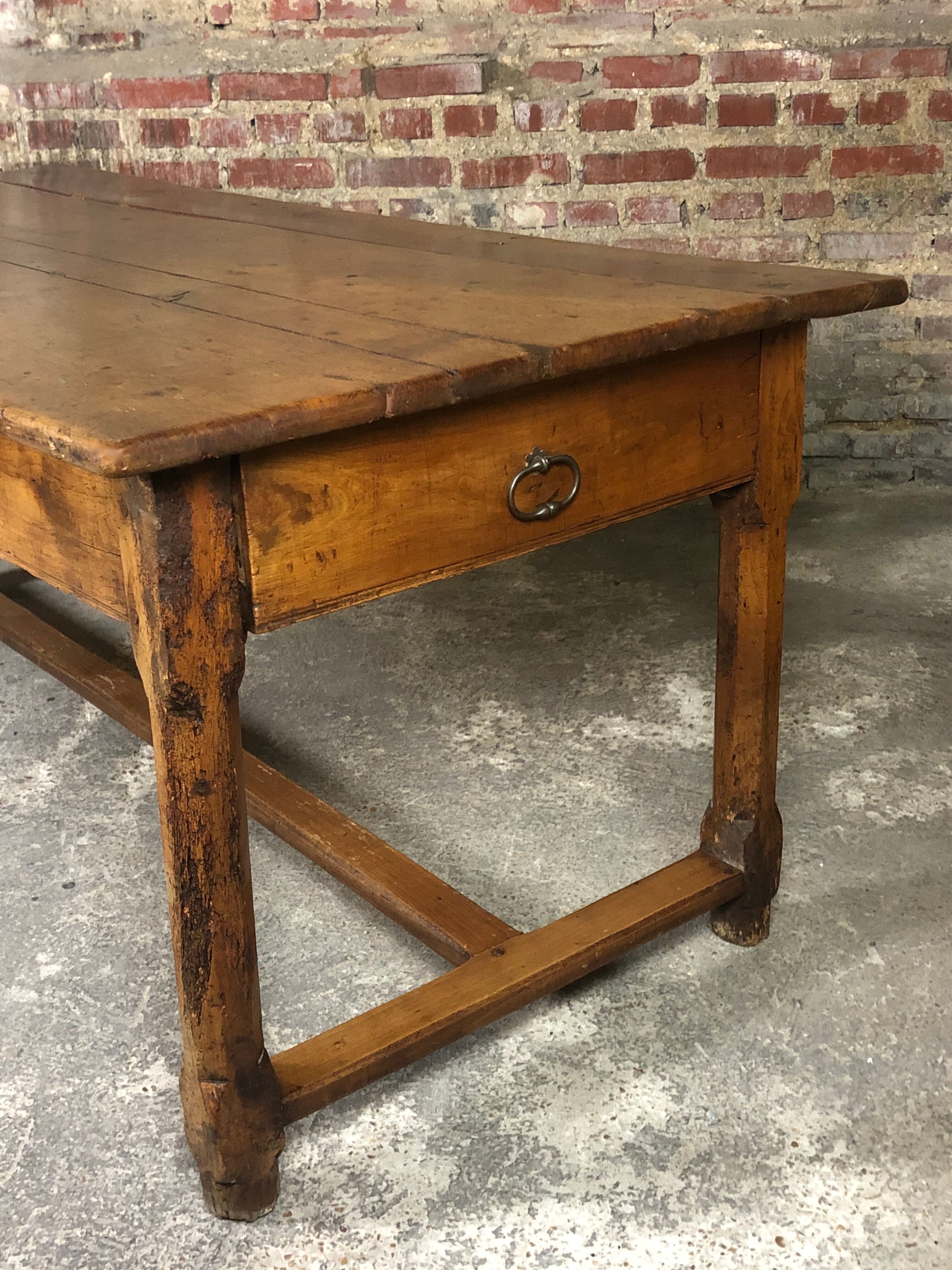 18th century walnut farm table