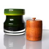 Mid-century modern Scandinavian design, a Green "Oxid" glass vase, Åseda