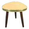 Petite table d'appoint avec plateau en laiton et bois formica, table à plantes vintage