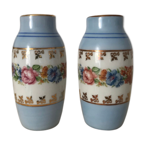 Paire de vases anciens - porcelaine limoges