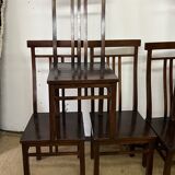 Série de 6 chaises en bois