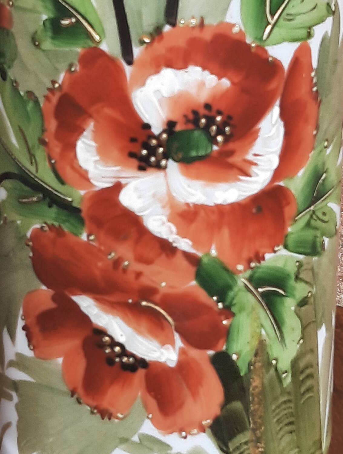 Vase rouleau Art Nouveau. (Opaline)