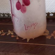 Magnifique paire de vases  en pâte de verre signés LEGRAS  modèle rubis