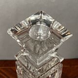 Pair of hand-cut solid crystal candle holders.