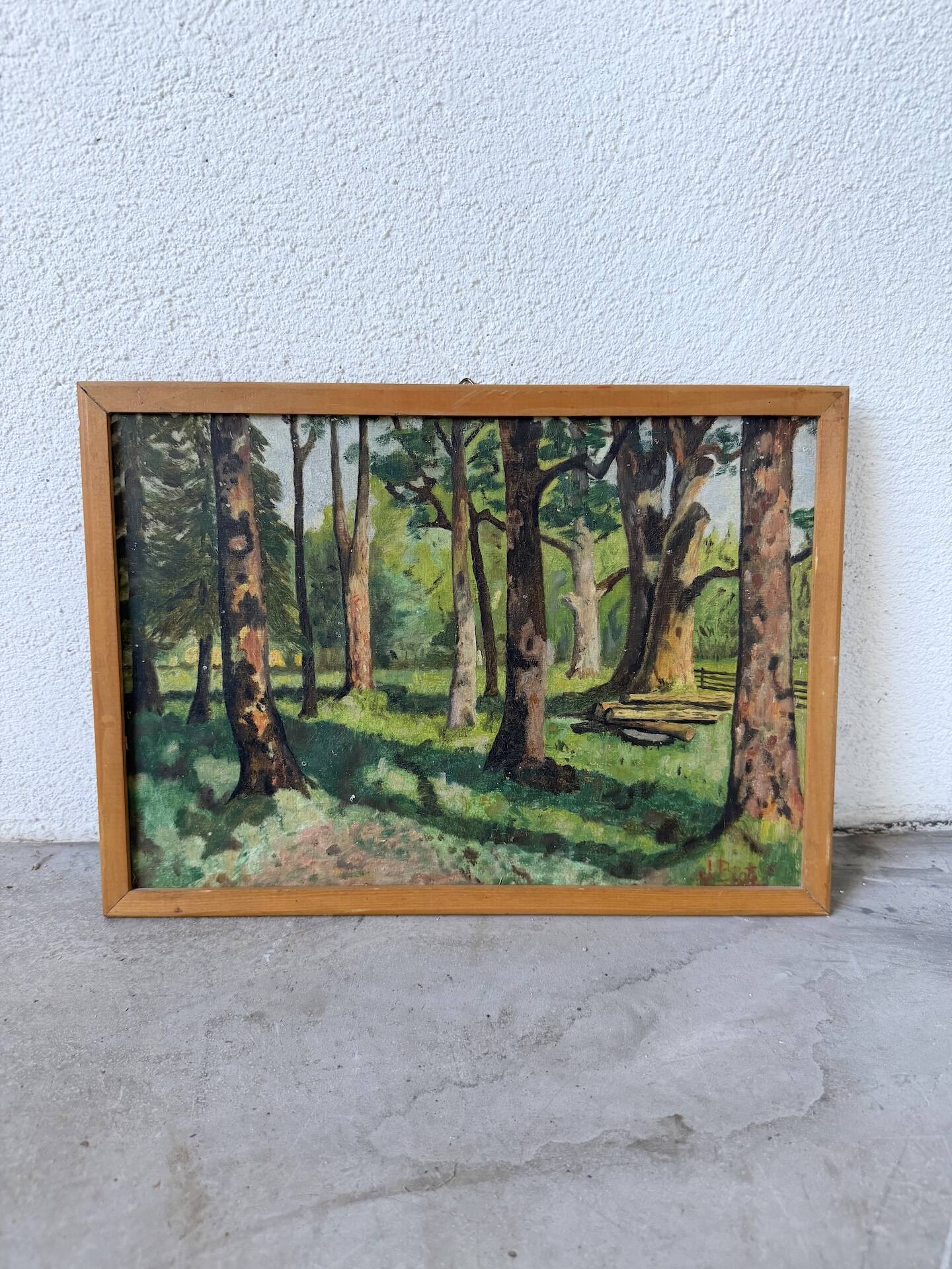 Small oil painting J. Biot