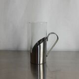 set de 4 tasses inox & verre