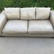 Roche Bobois 3-seater sofa in beige leather