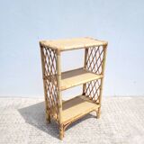 Vintage rattan shelf 1960