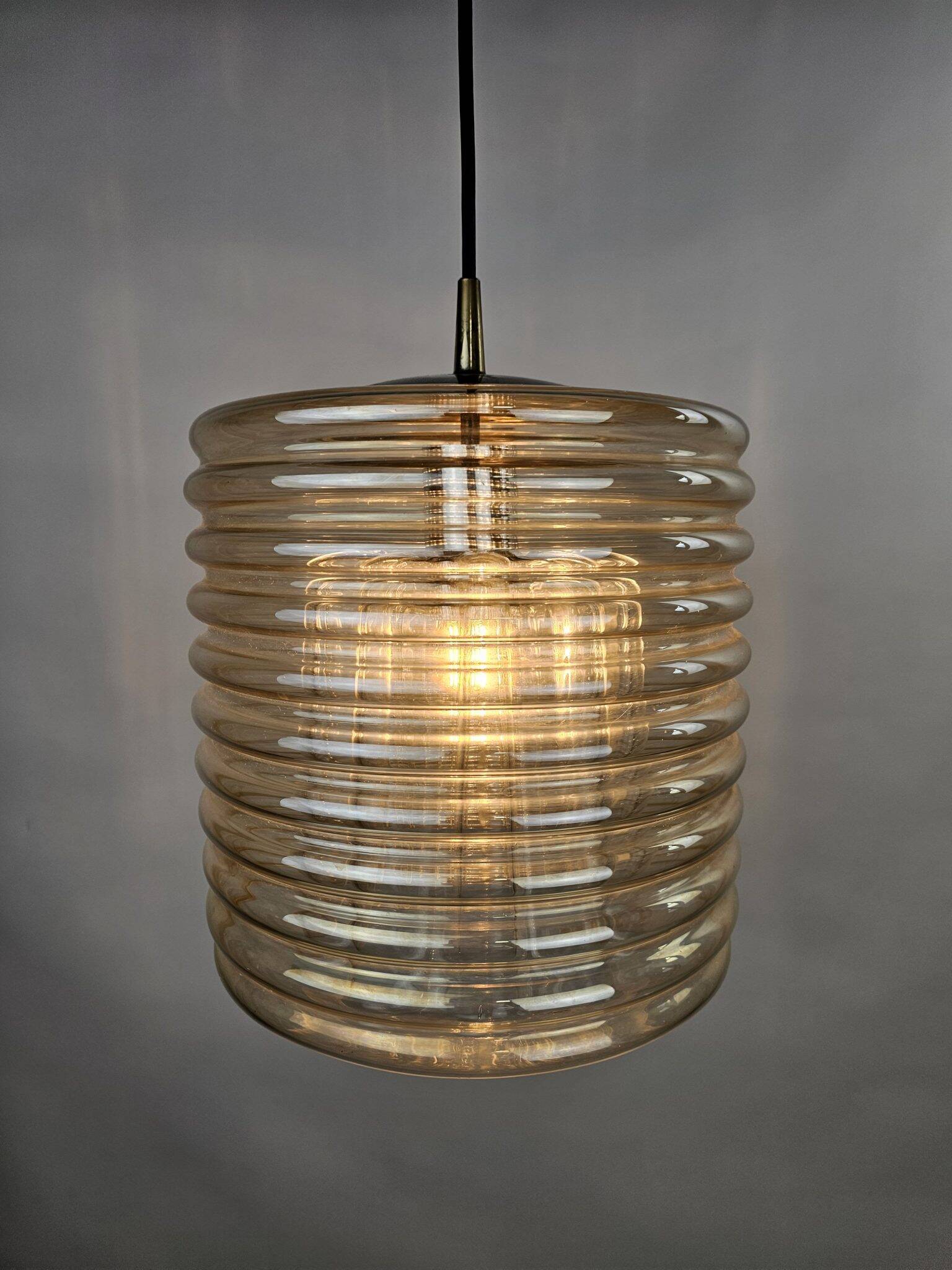 Pendant glass lamp by Peill & Putzler 1970s