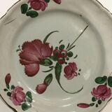 Eastern earthenware plate the Islettes flower bouquet decoration