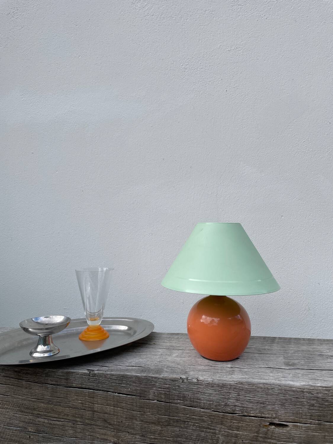 Two-tone ceramic bedside lamp 1980
