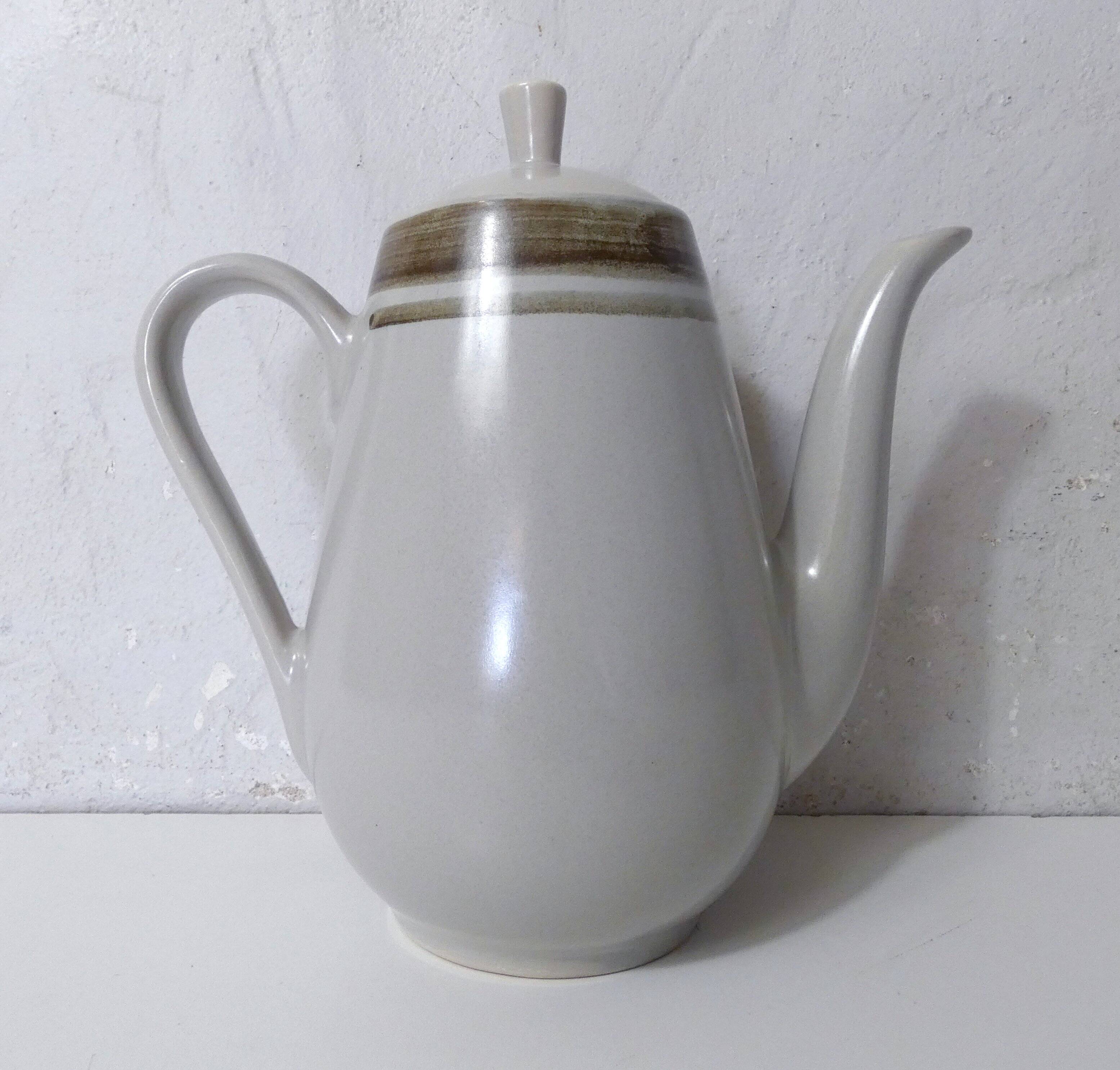 vintage stoneware teapot Longchamp