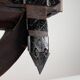 Colonial Curule Stool in Leather and Wrought Iron, Mexico, 1940s