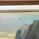 HSP painting "Seaside at sunset" signed O. Blanchard + Marine frame