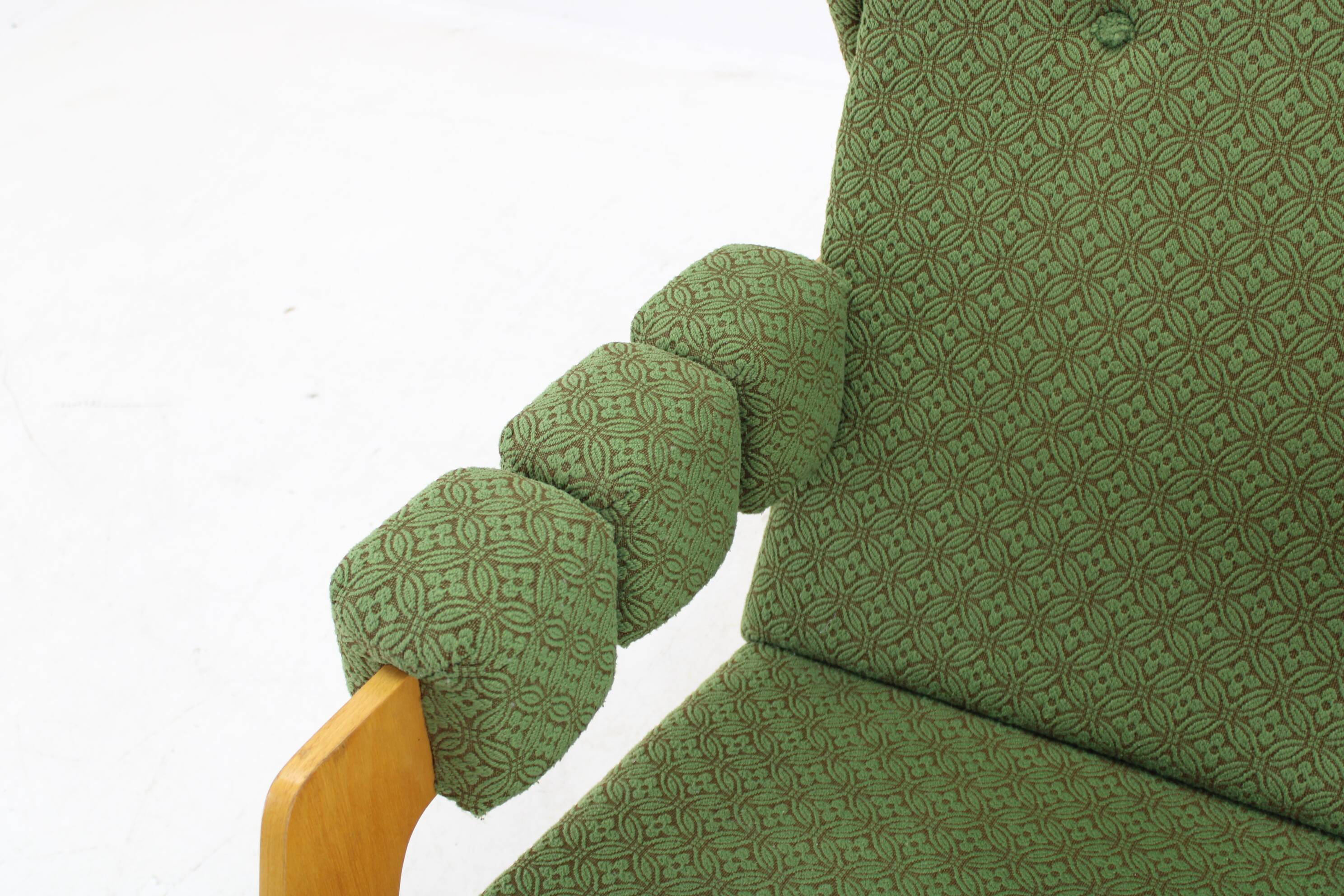 1970s Large Rare Brutalist Rocking Chair, Czechoslovakia