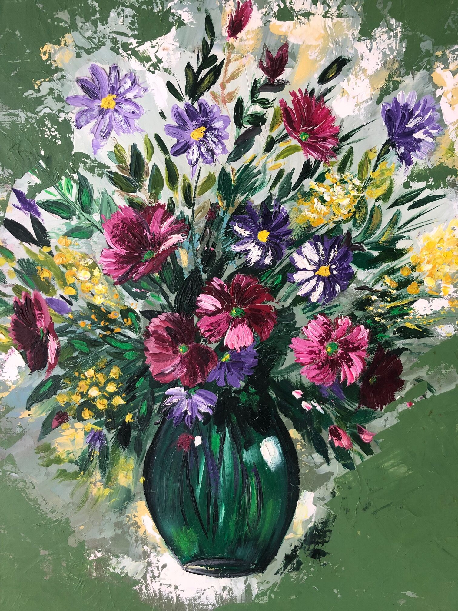 Painting flowers