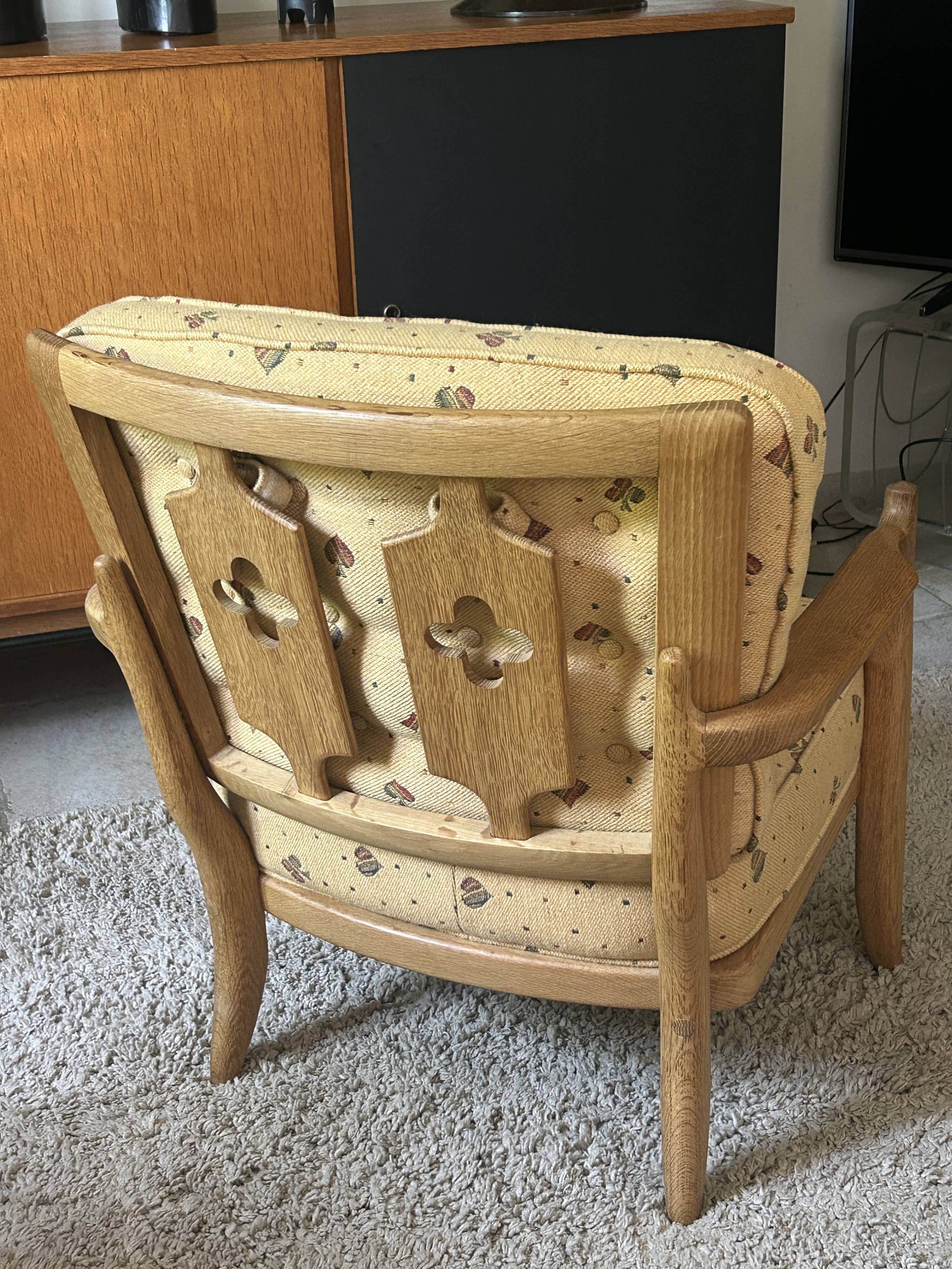 Guillerme et Chambron, José oak armchair, Edition Votre Maison 1960