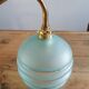 Applique globe vintage en verre dépoli bleu