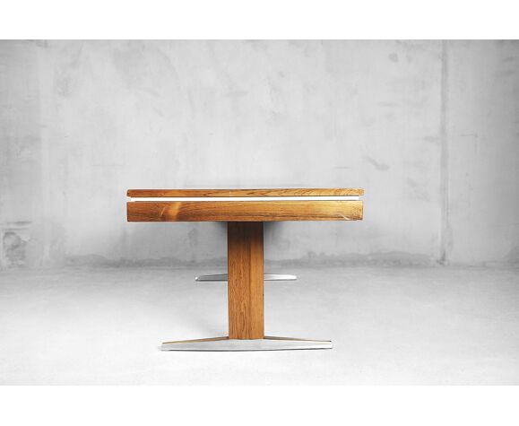 German Rosewood Modern Adjustable Table From E M U 1960s Selency