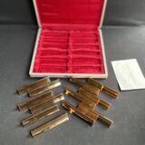 2968 and 2969 – Box of 12 gilded copper knife holders – Navarre factories in Évreux (Eure)