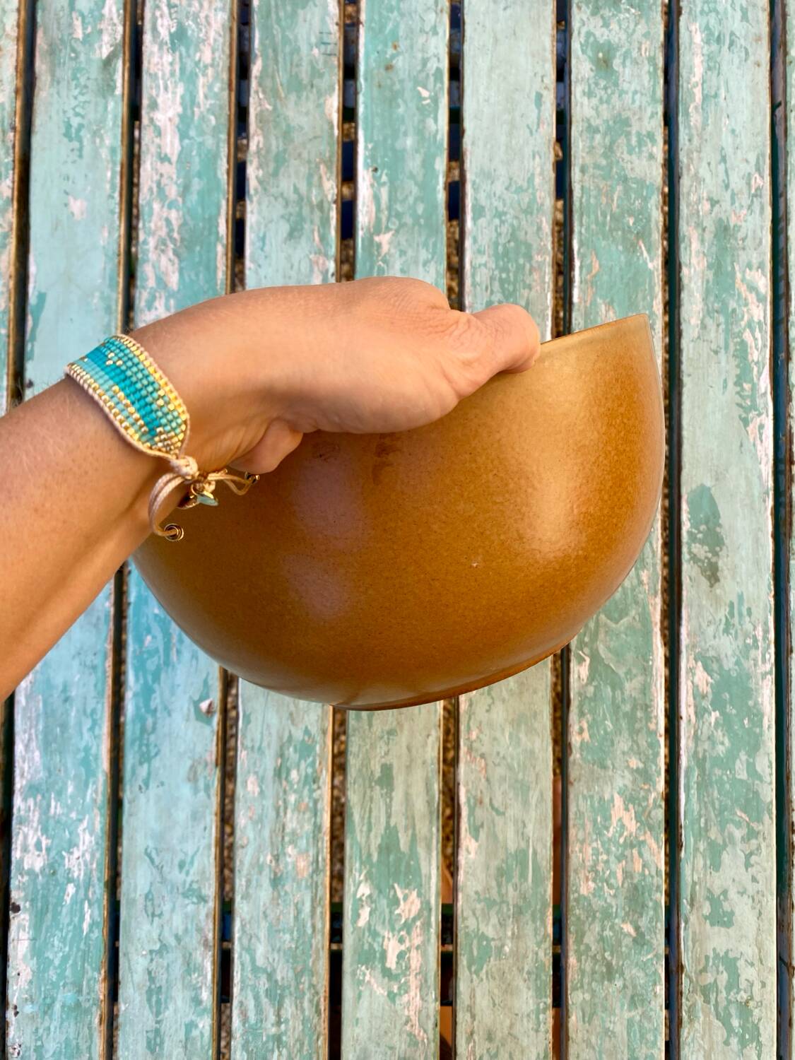 Large stoneware salad bowl