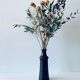 Tubular vase in glazed brown sandstone