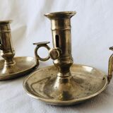 Duo candlesticks in brass