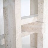 Travertine dining table