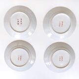 Lot de 4 assiettes anciennes en porcelaine Arita