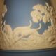 Chope, mug en jaspe. wedgwood, fabrication anglaise. scènes de chasse en relief
