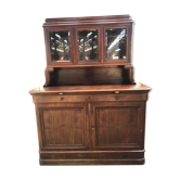 Buffet deux corps anglais en acajou
