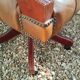 Chesterfield desk chair in antique leather