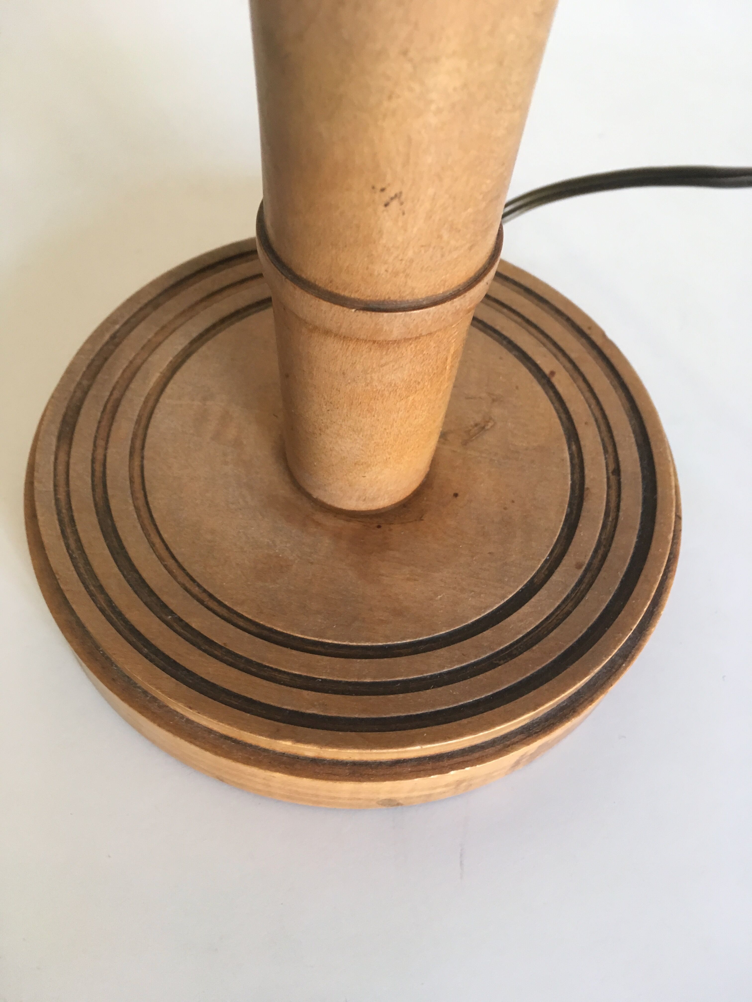 Wooden lamp turned 1950