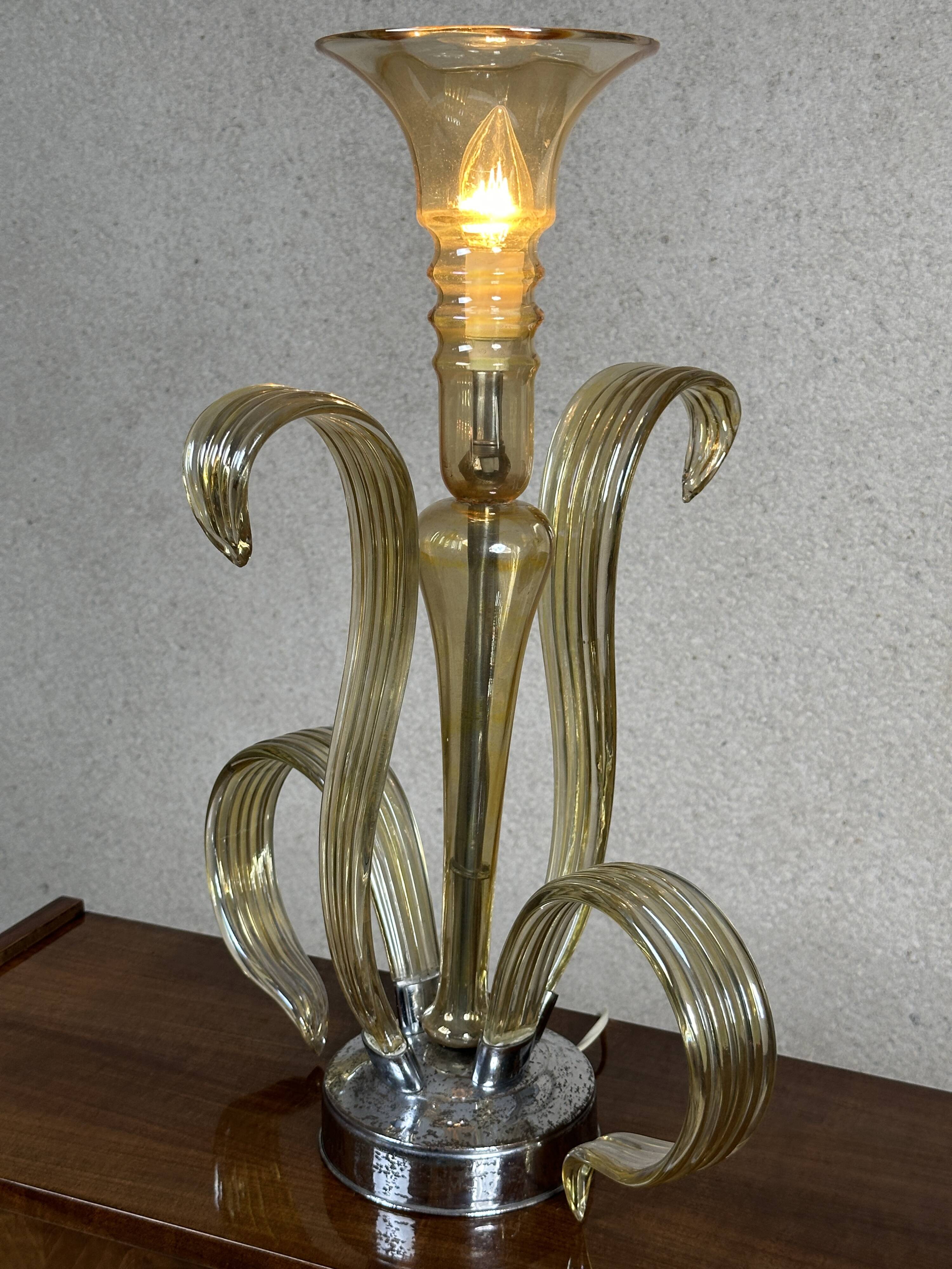 Murano glass lamp, Galliano Ferro