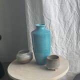 Turquoise blue vase H25.5
