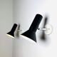 Pair Of C-1524 Adjustable Wall Lamps In Black By Raak Amsterdam, The Netherlands, 1960S