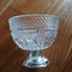 Sucrier ancien en verre + métal 