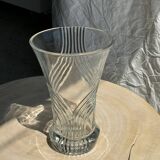Large geometric glass vase H30