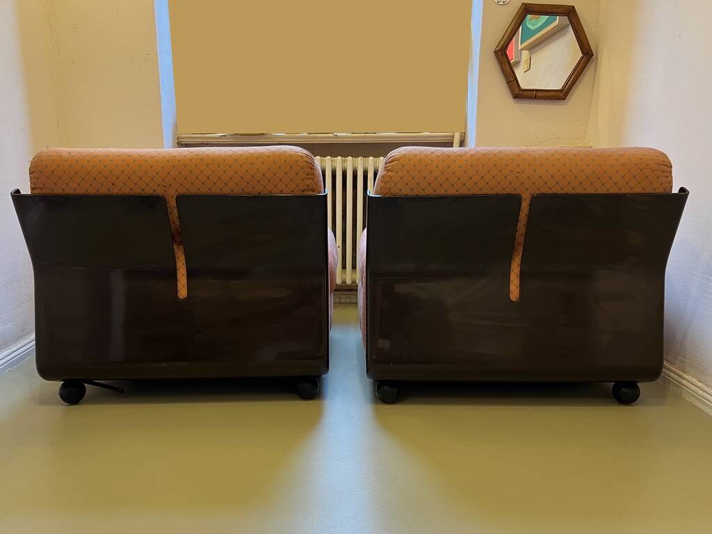 Two Amanta armchairs by Mario Bellini C&B B&B Italia vintage 60s/70s.