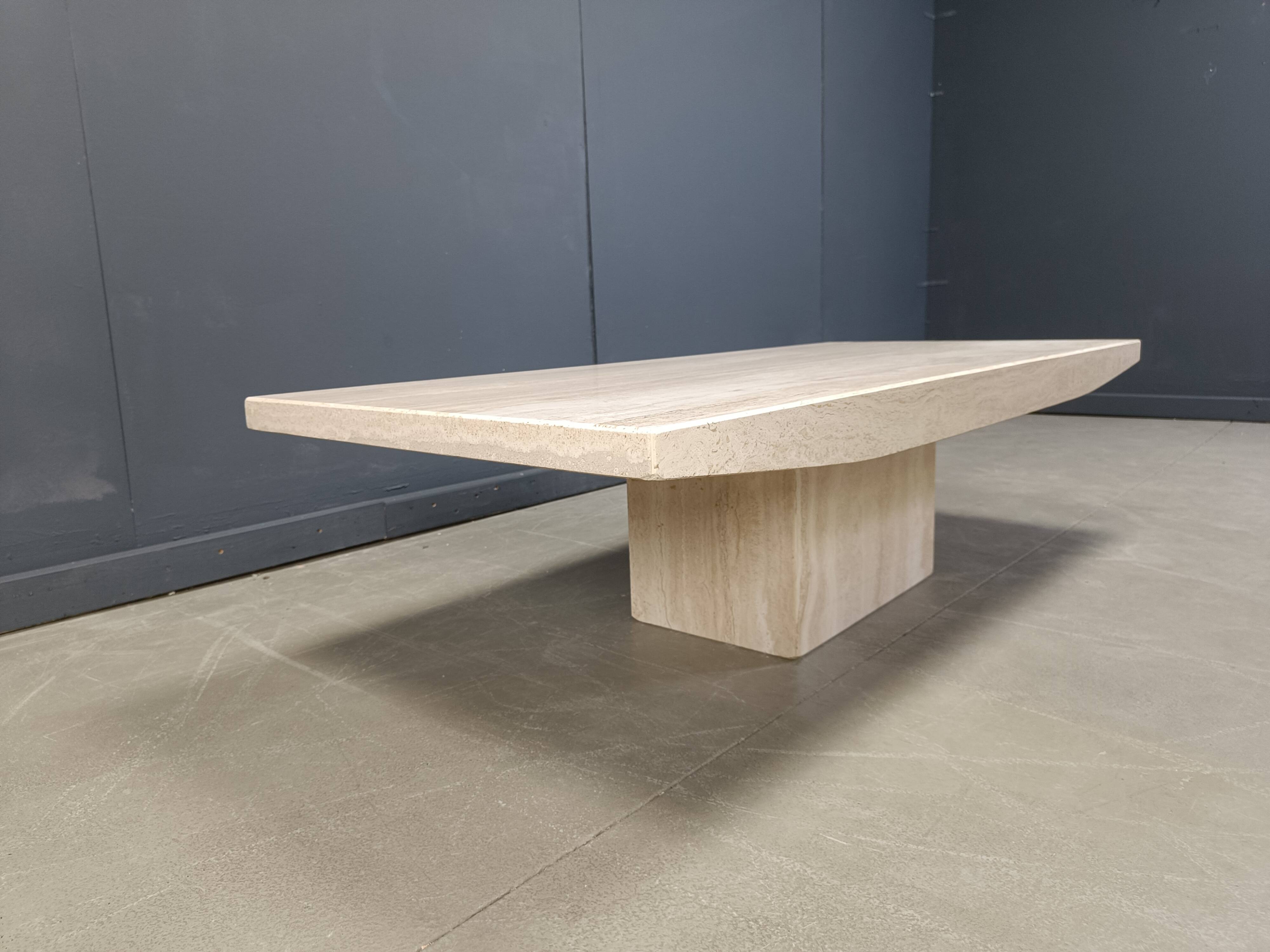 Vintage travertine coffee table, 1970s