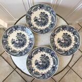 Set of 4 flat plates English style 60s